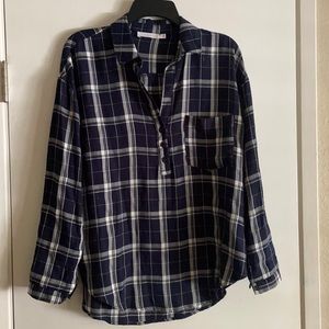 Popover plaid shirt